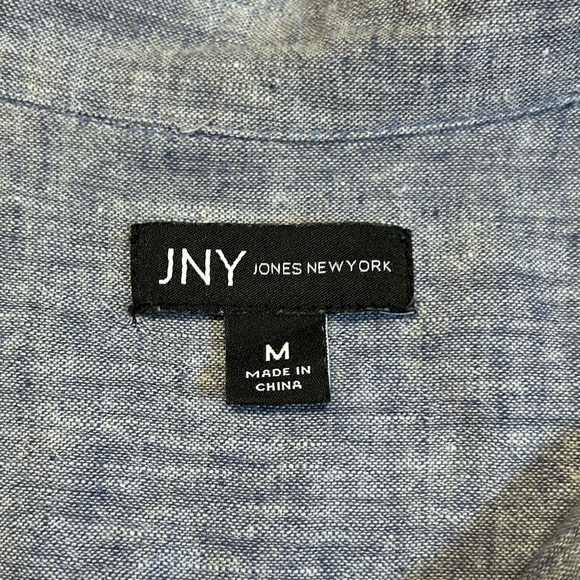 Jones New York Linen/Cotton Blend Tunic Blouse - Picture 8 of 11